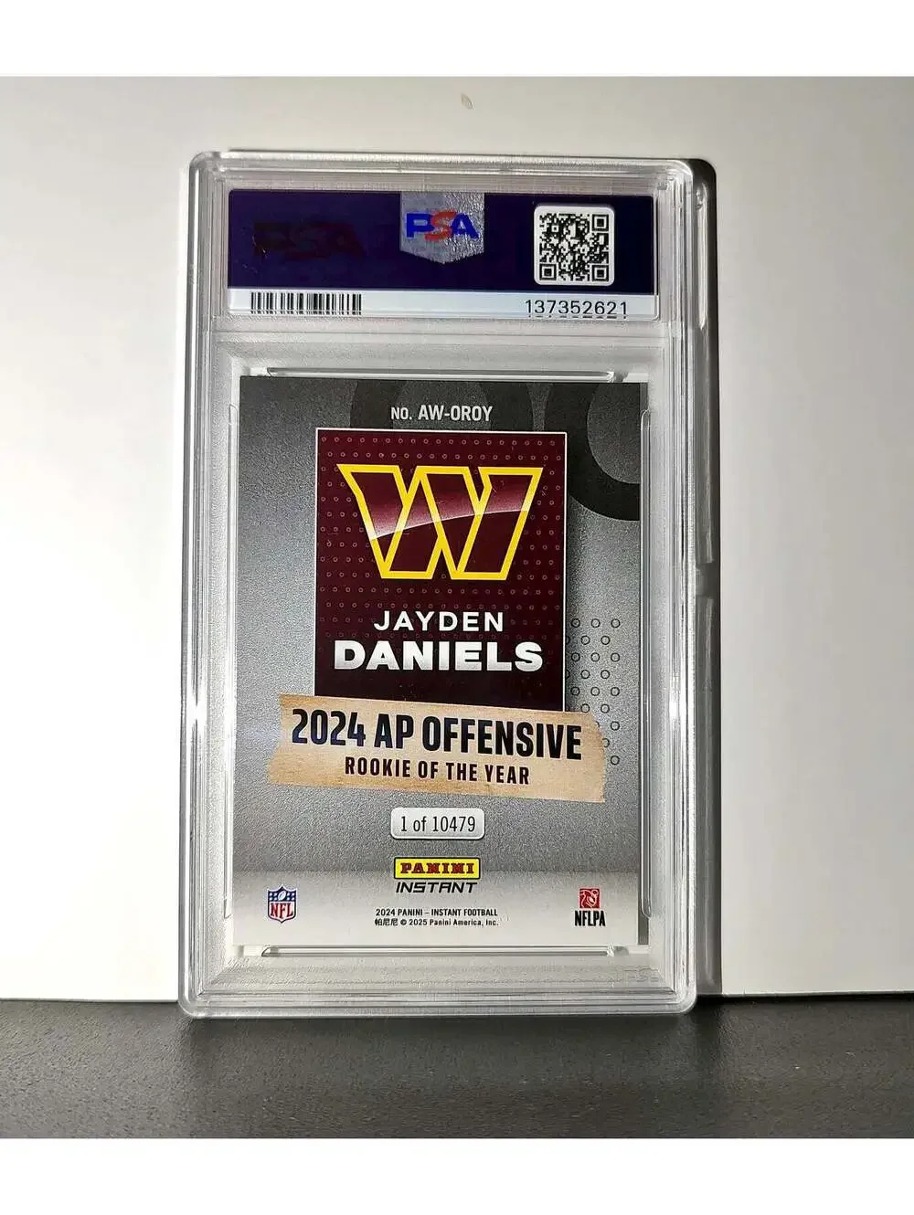 Jayden Daniels 2024 Panini NFL AP Offensive Rookie of the Year Commanders PSA 10